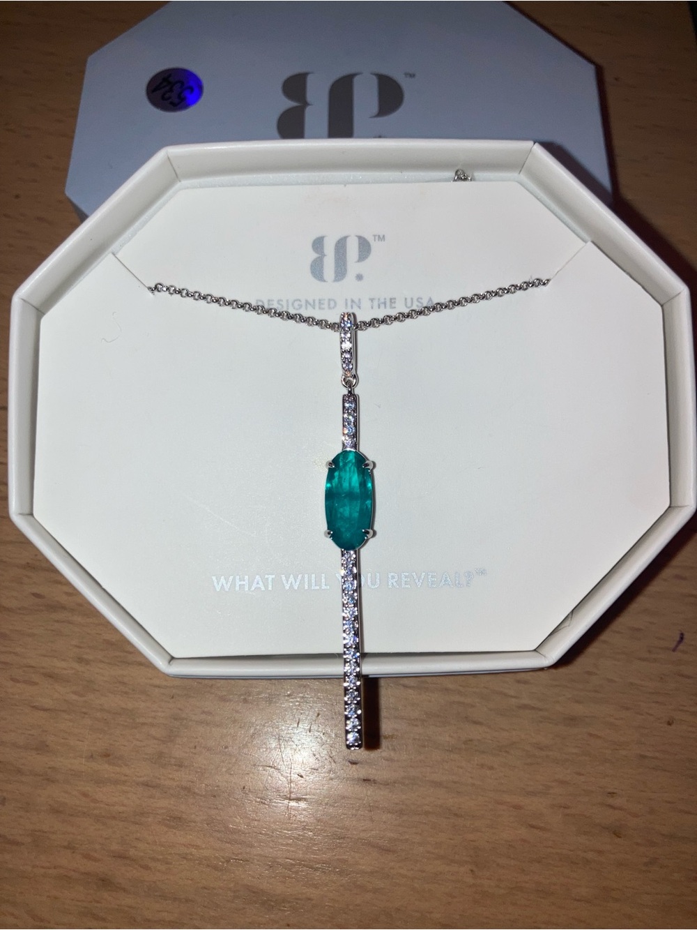 Bomb Party “Broke The Ice With This” Lariat Necklace Rhodium NK26074 MSRP $120